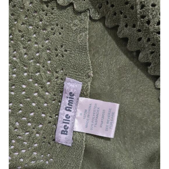 Belle Amie women's green Sleeveless blouse - Picture 6 of 7